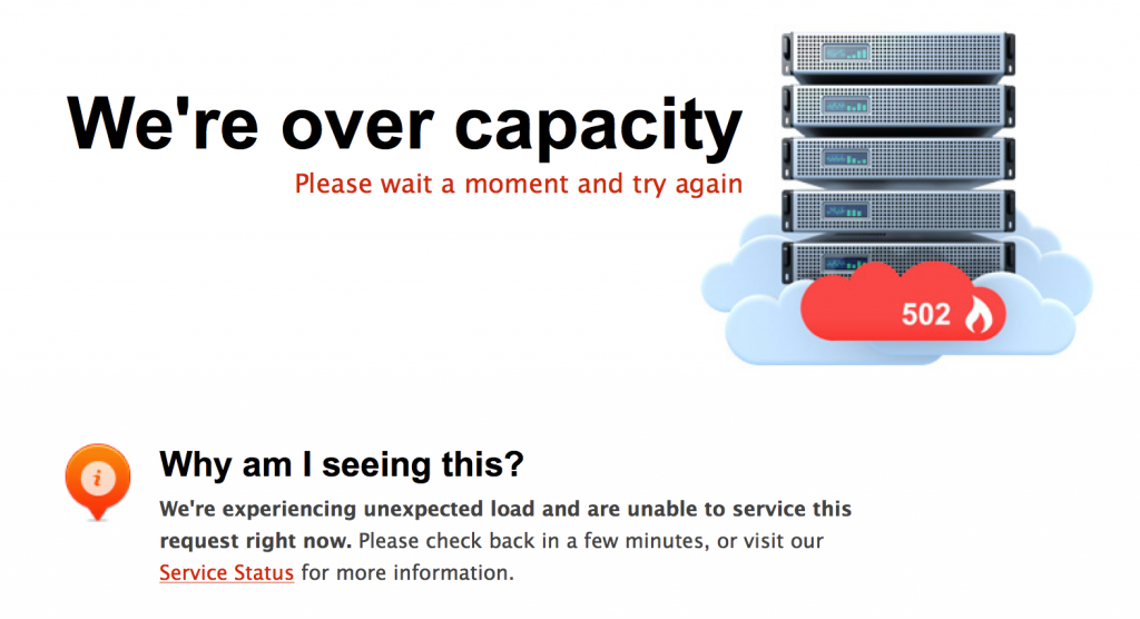 hosting over capacity