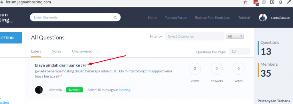 MEnjawab Pertanyaan di Forum