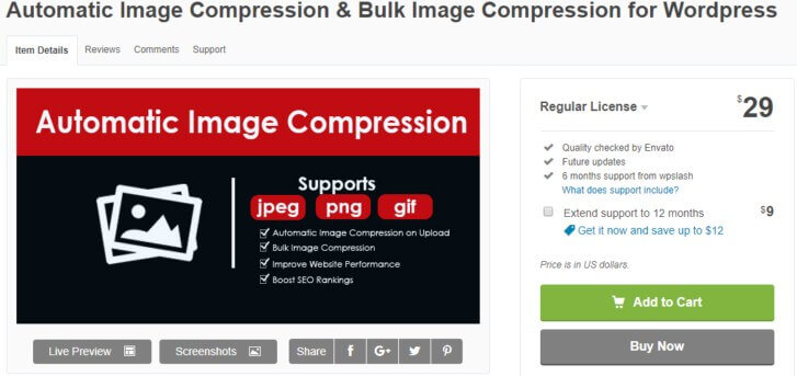 Plugin Optimasi gambar berbayar