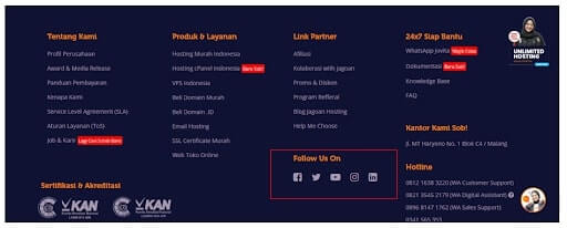 transisi warna pada footer web