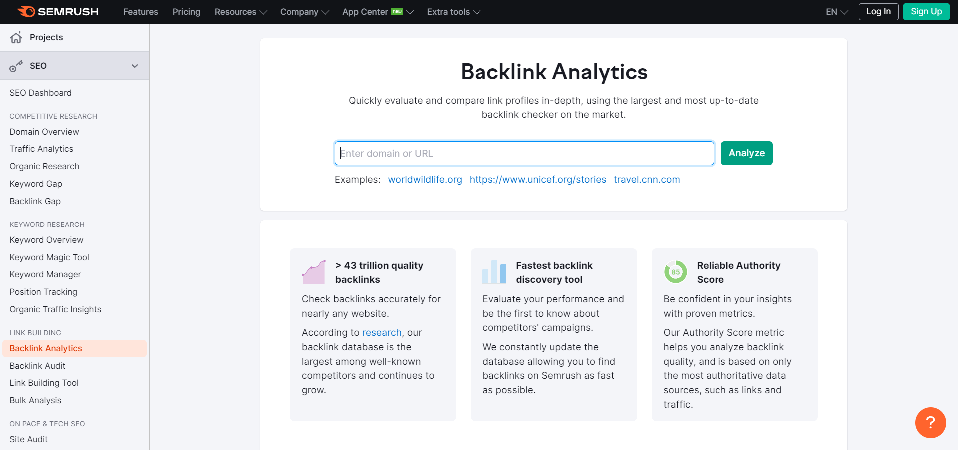 backlink analytics checker