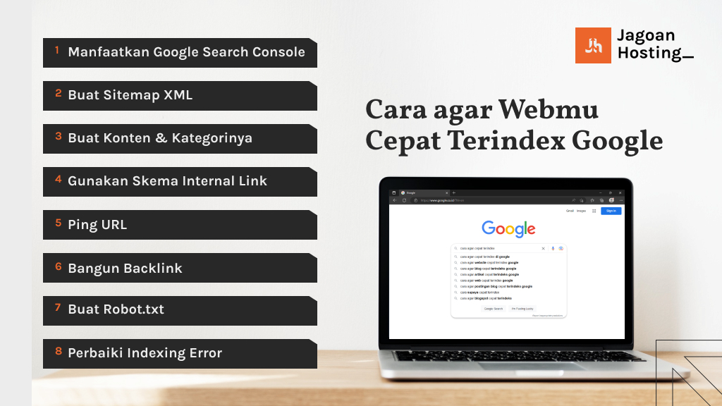 cara agar web cepat terindex google