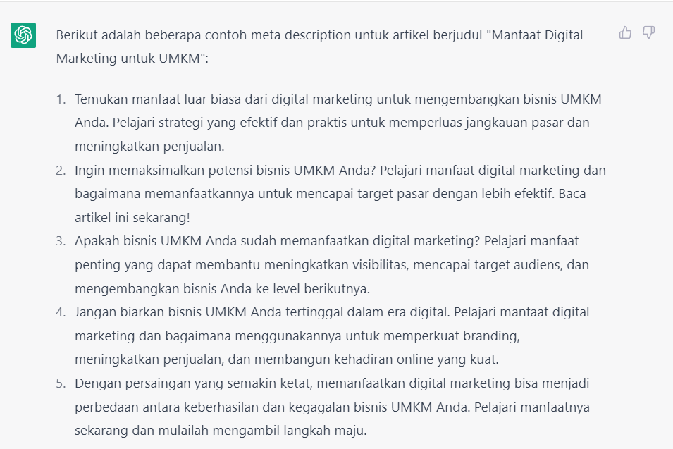 buat meta description dengan chatgpt