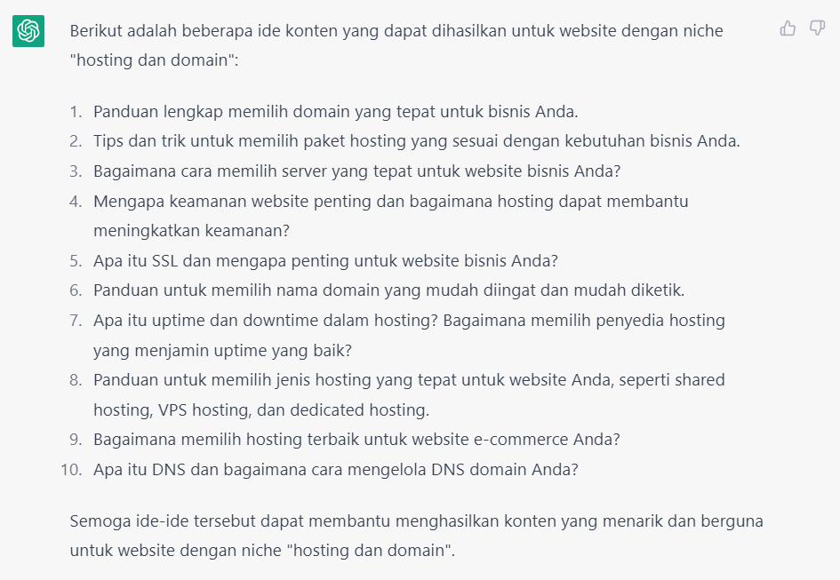 generate ide konten dengan chatgpt