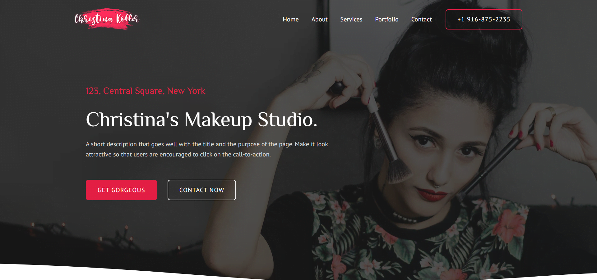 contoh landing page jasa mua