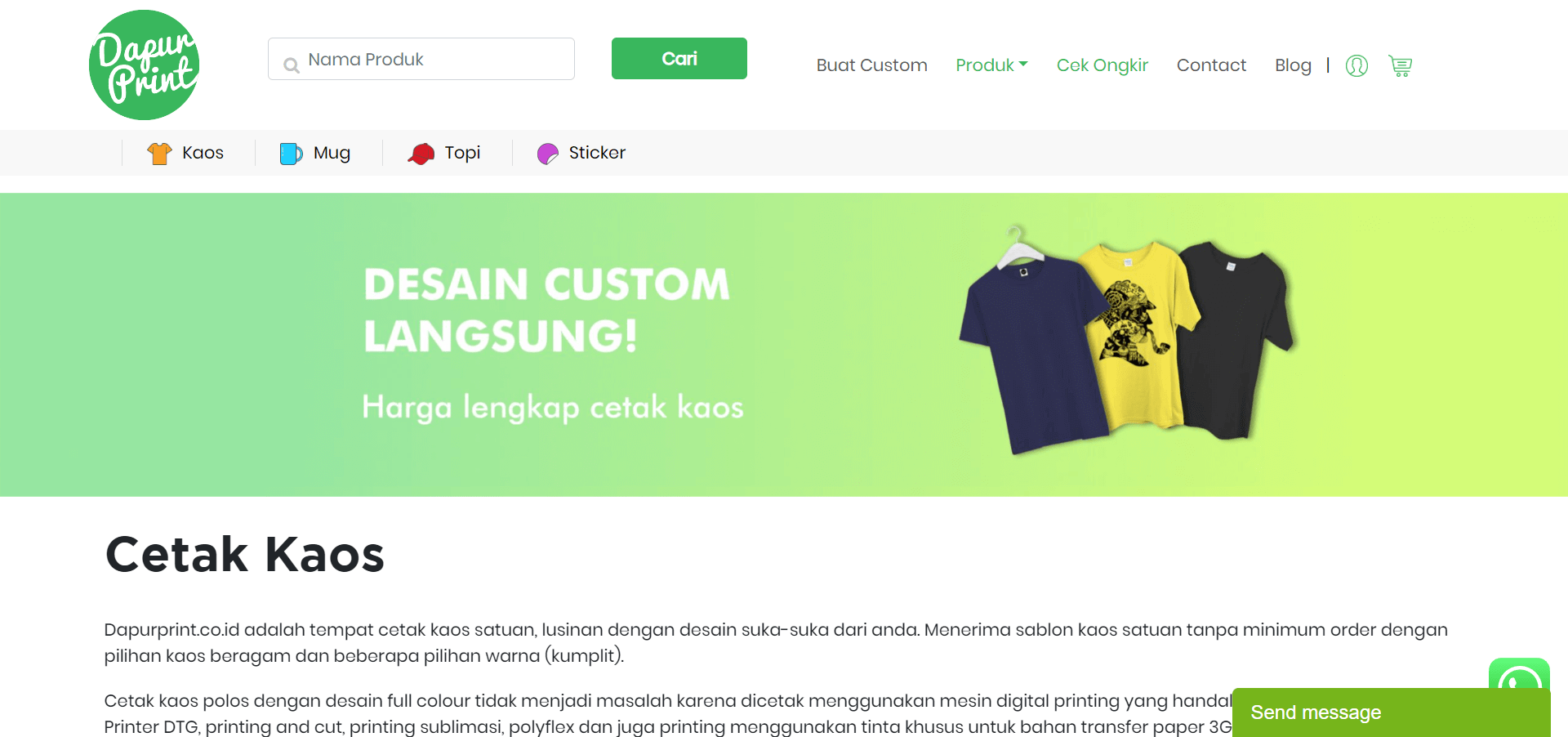 contoh landing page jasa sablon