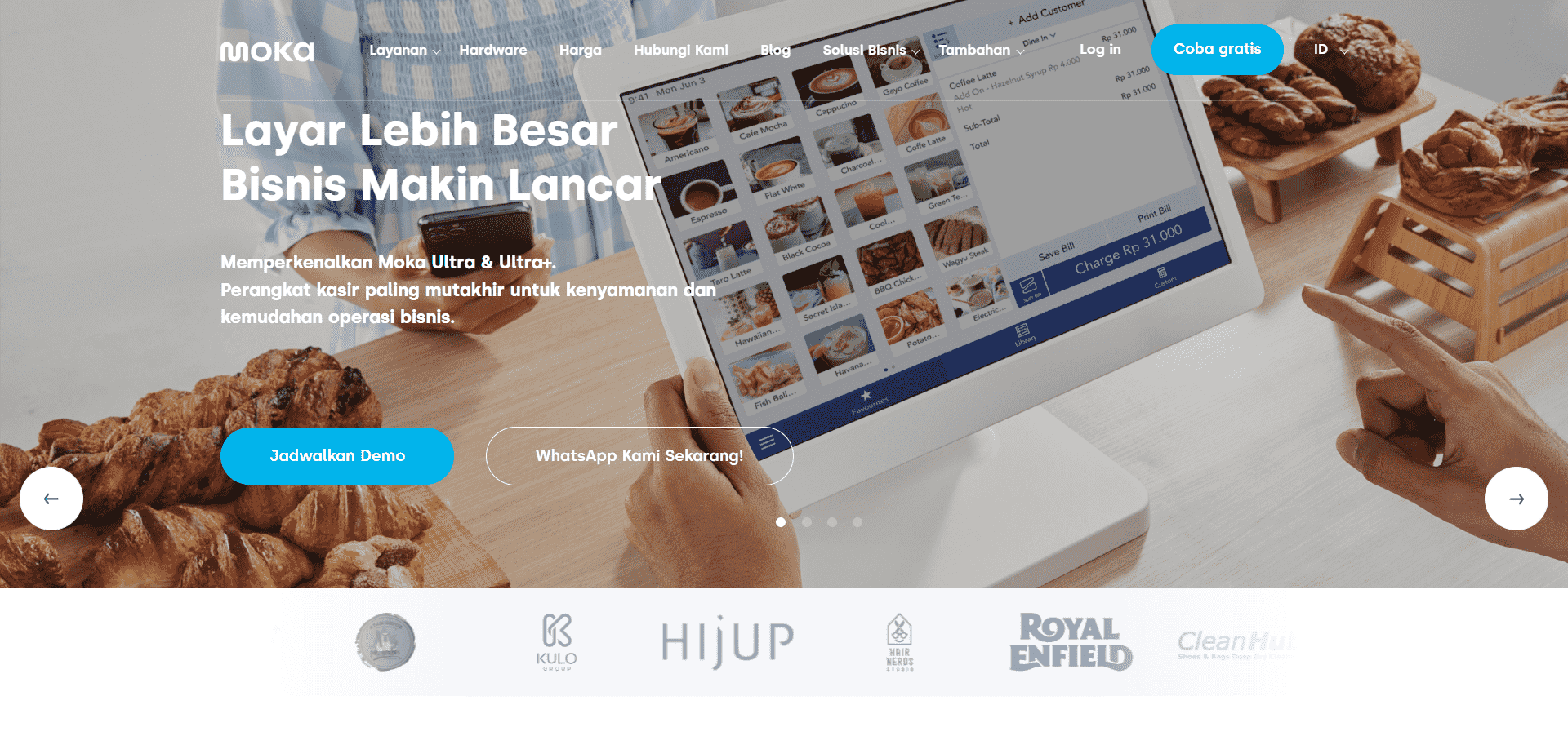 contoh landing page kasir