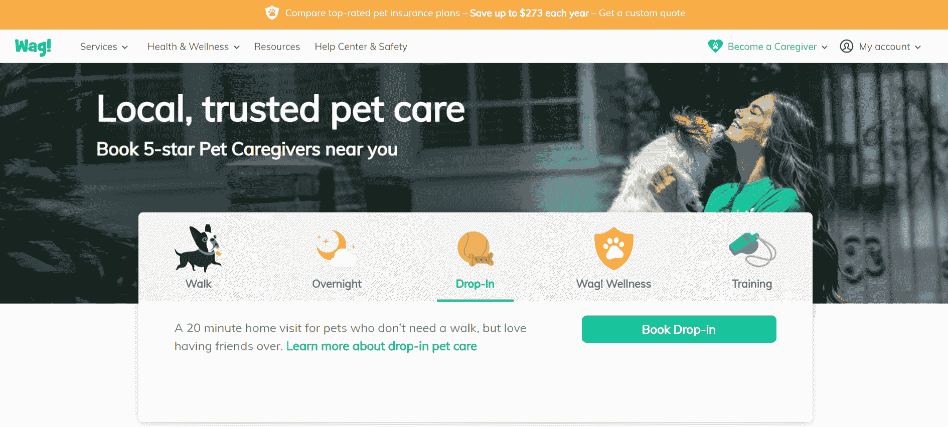 contoh landing page pets