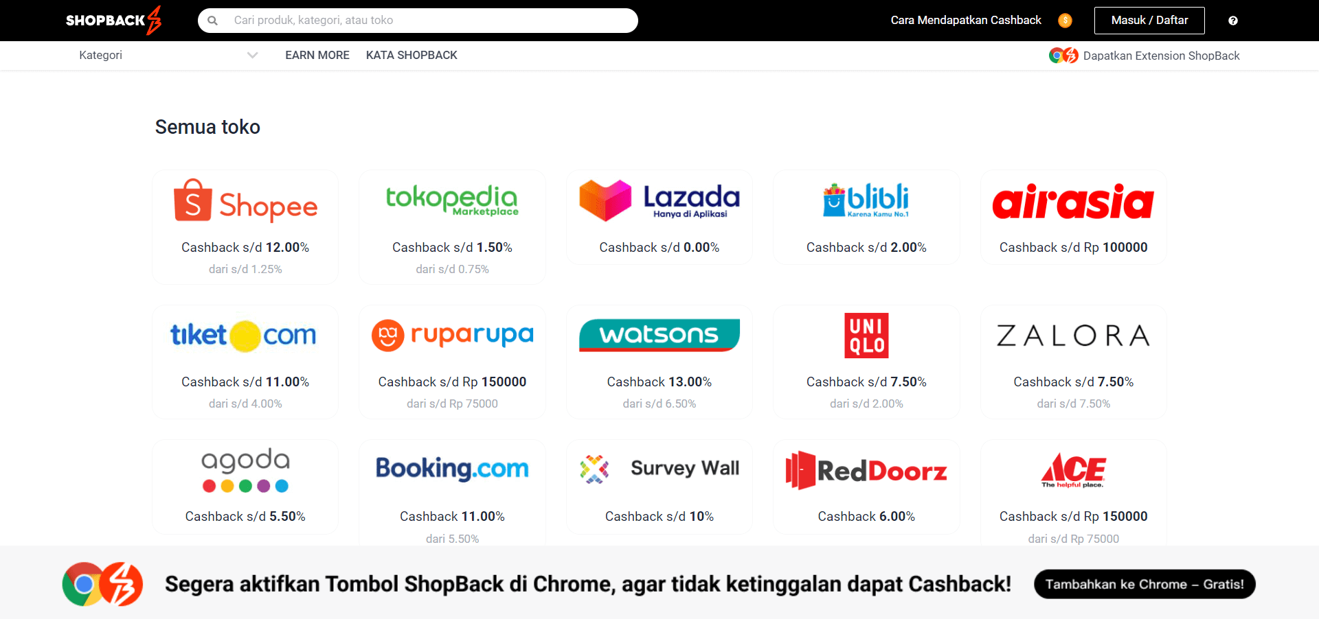 contoh landing page toko online