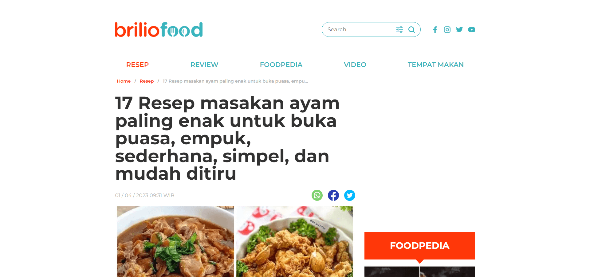 blog review makanan