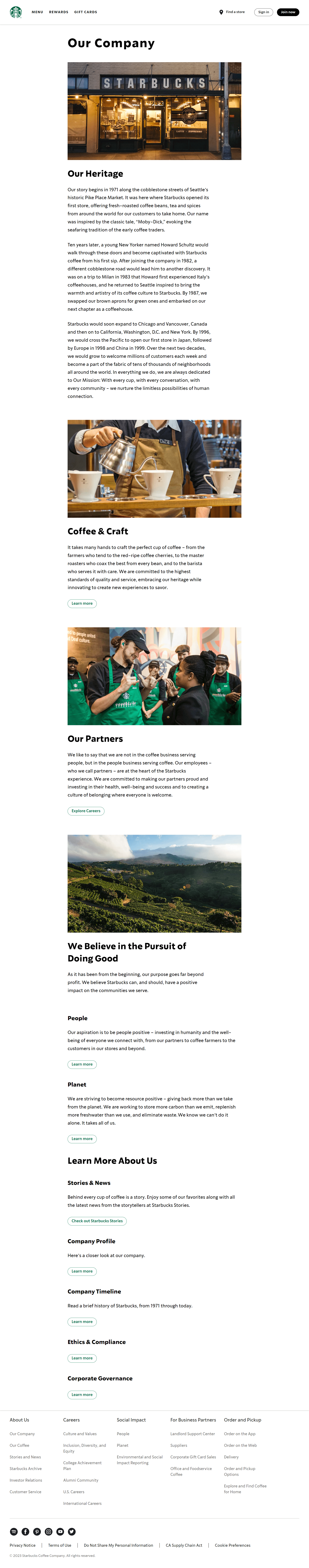 starbucks company profile