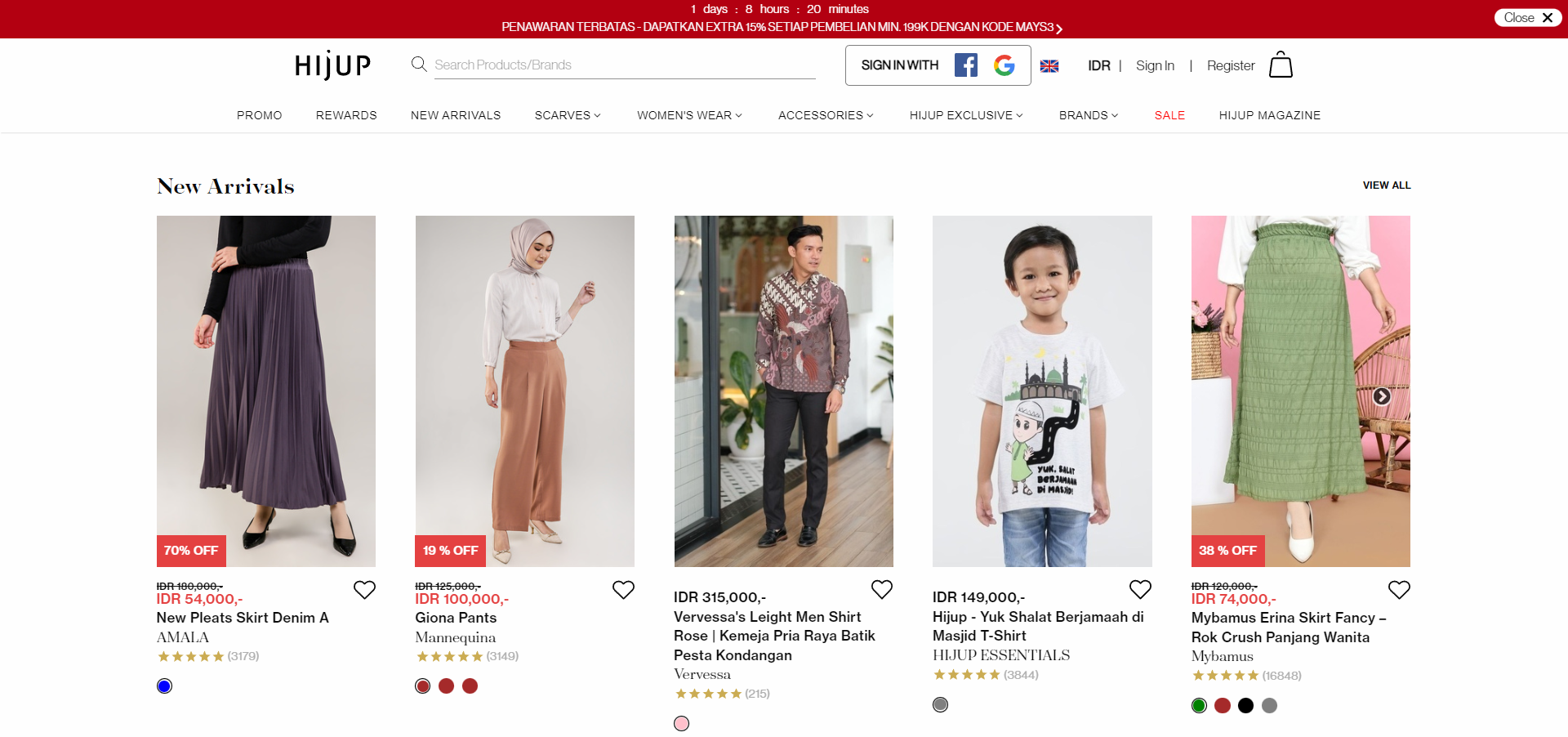 contoh website toko online