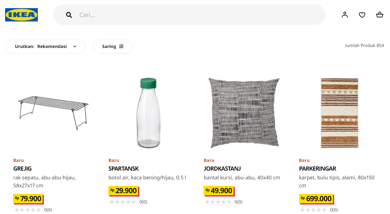 contoh website ecommerce ikea