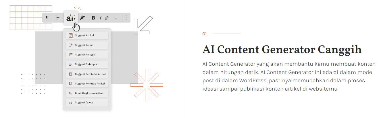 content writing dengan AI