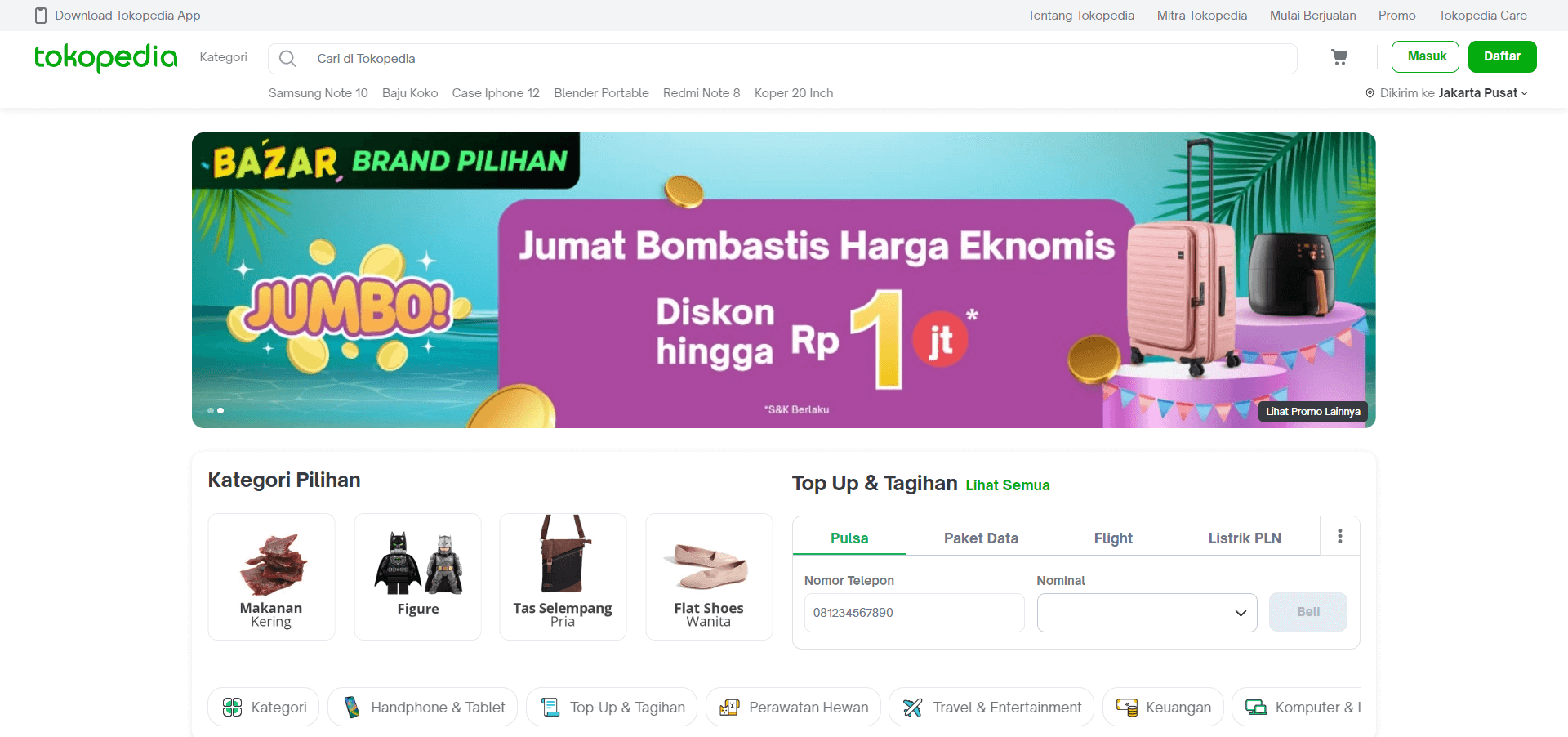 contoh website bisnis tokopedia