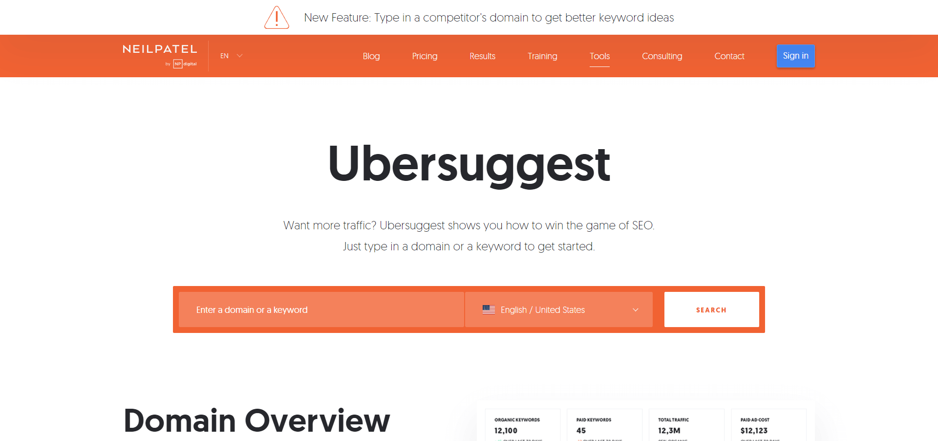 ubersuggest tools riset keyword