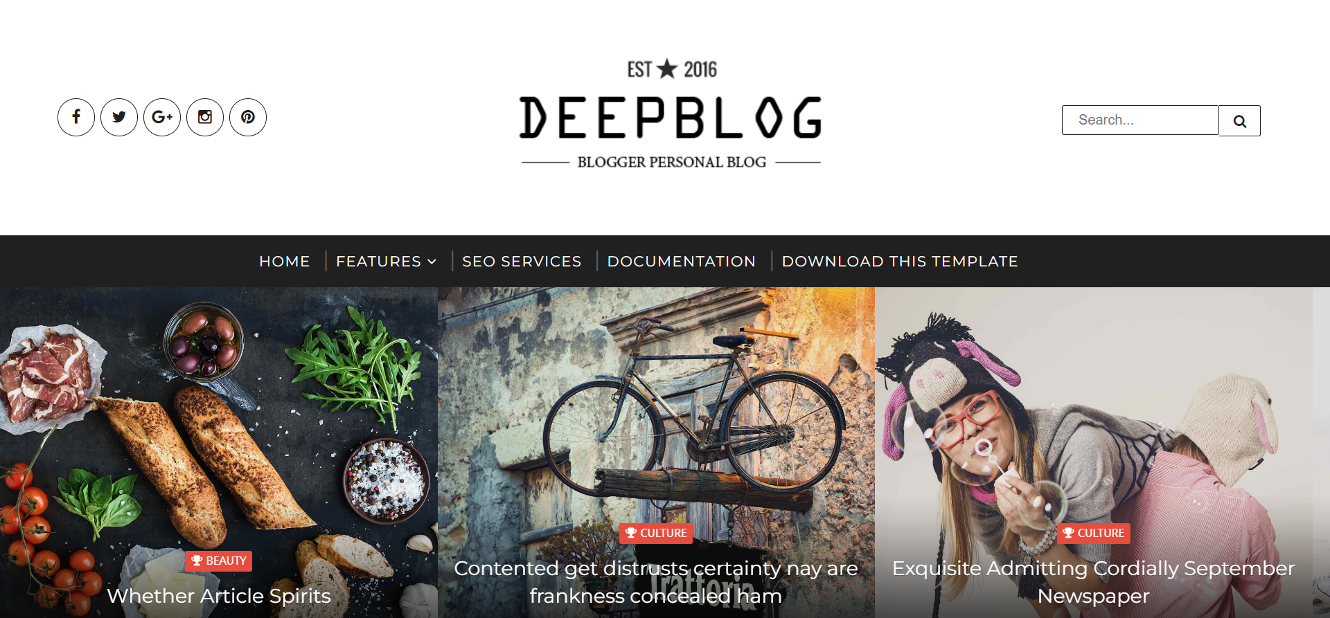 deepblog blogger template