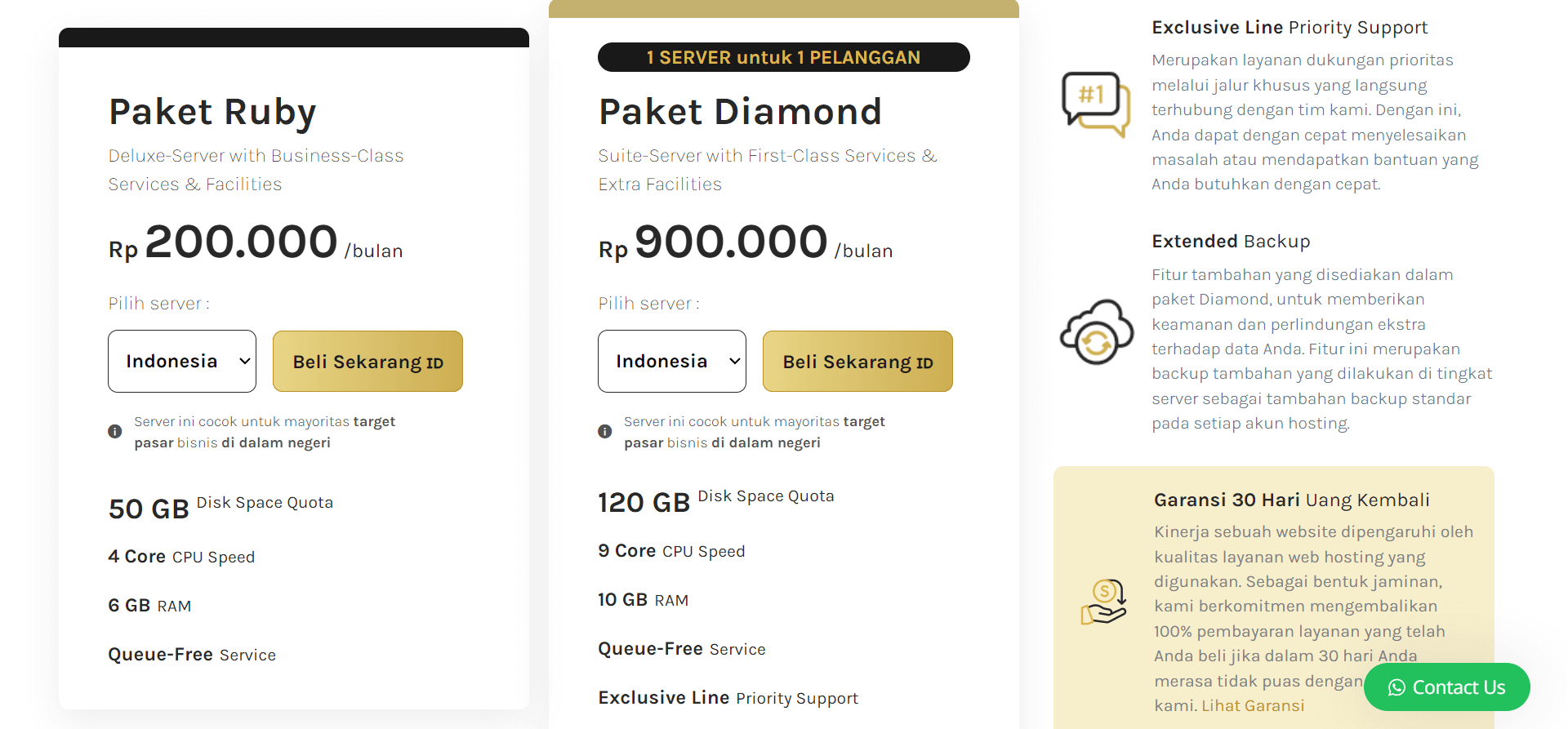 harga semi dedicated hosting