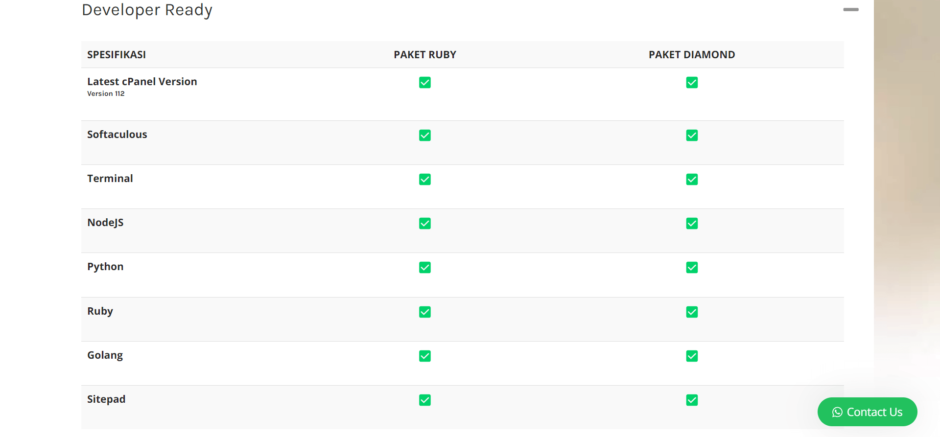 fitur semi dedicated hosting