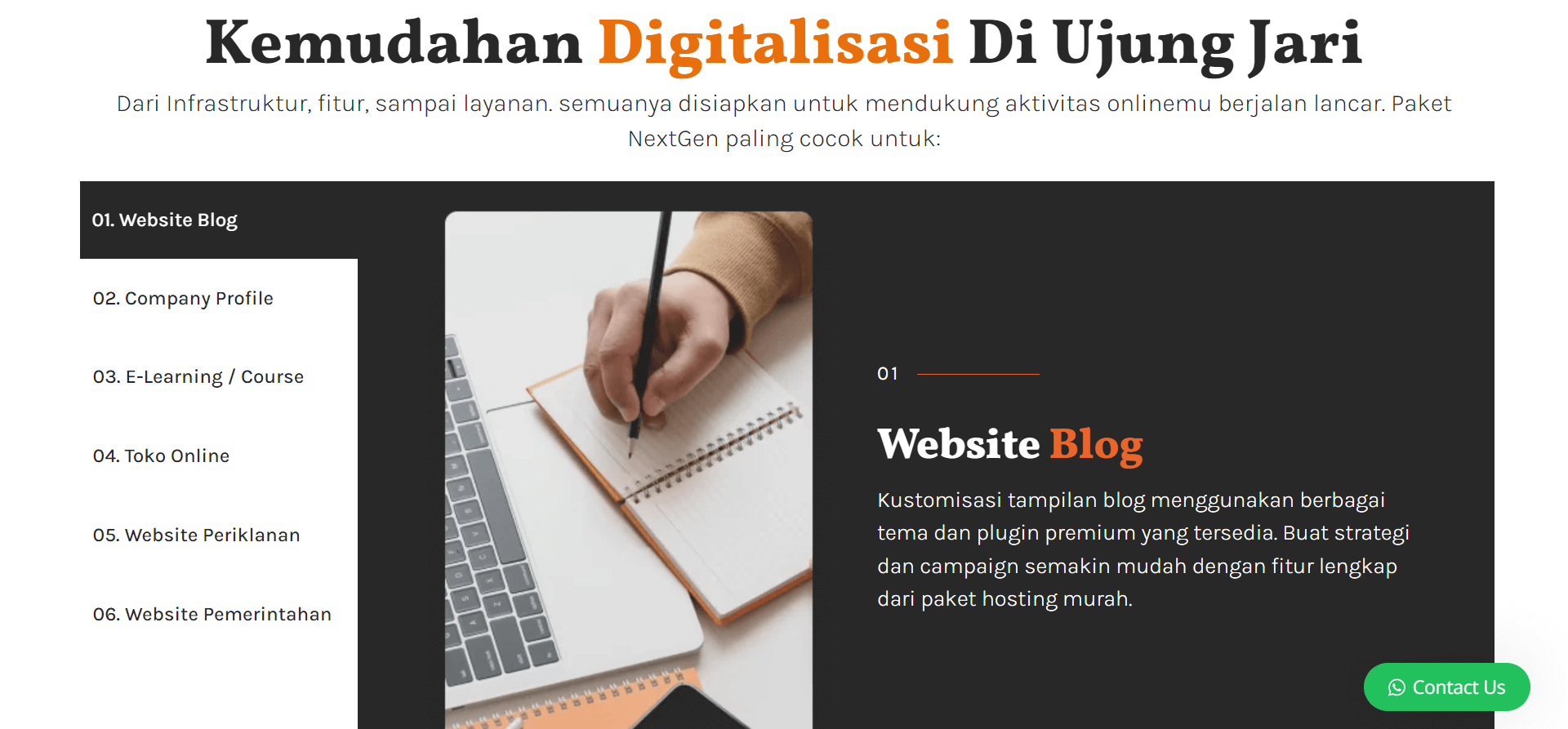 website yang cocok pakai shared hosting