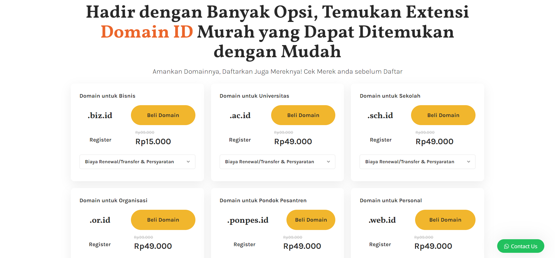 domain web sekolah