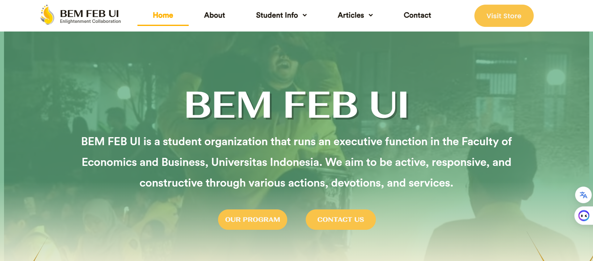 website organisasi bem feb ui