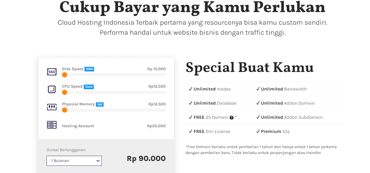 harga cloud hosting