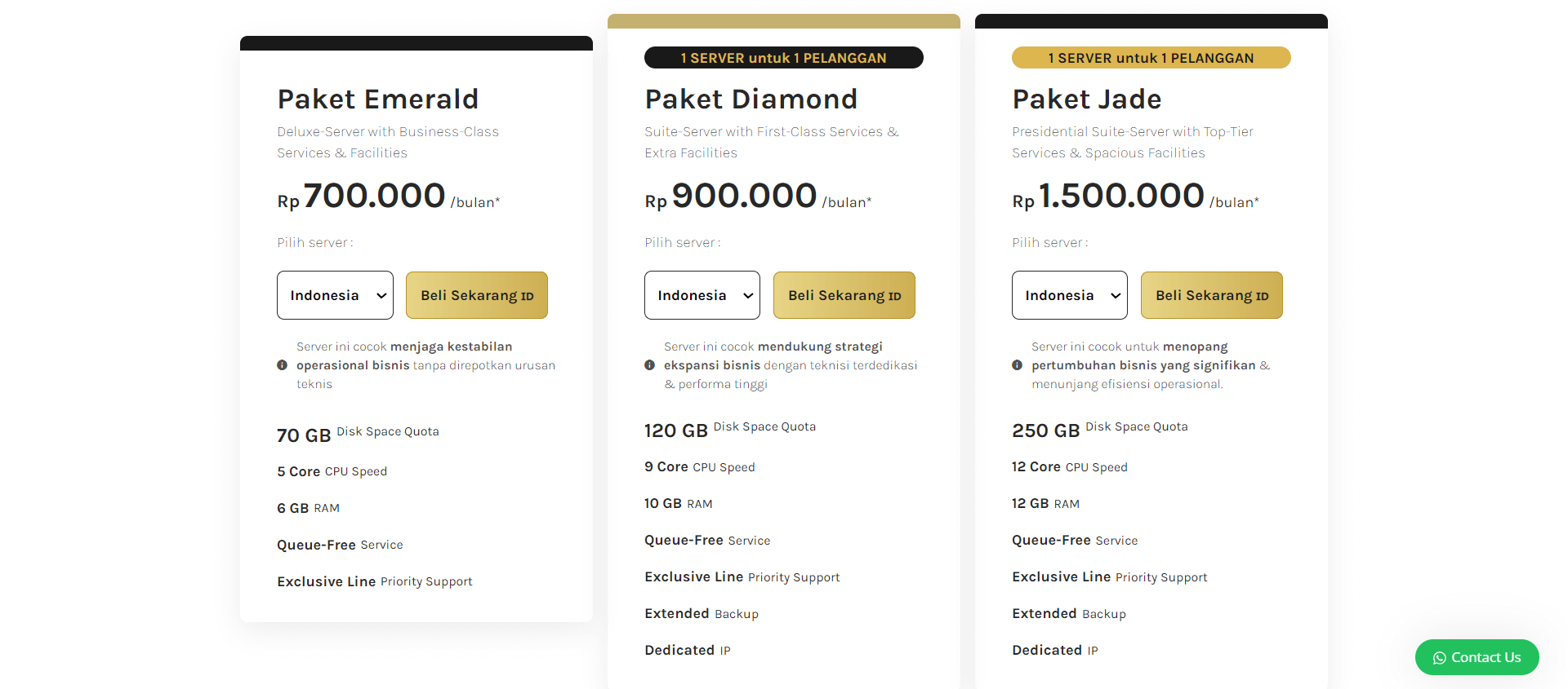 harga dedicated hosting