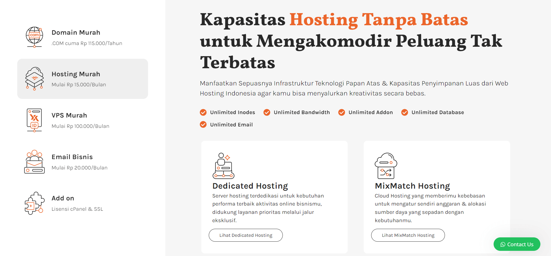 hosting dengan pilihan lokasi server indonesia dan singapura