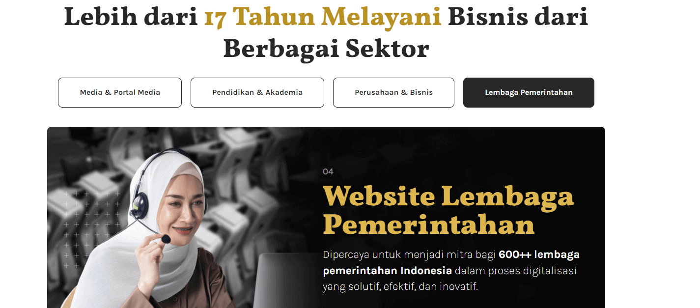 hosting website pemerintah