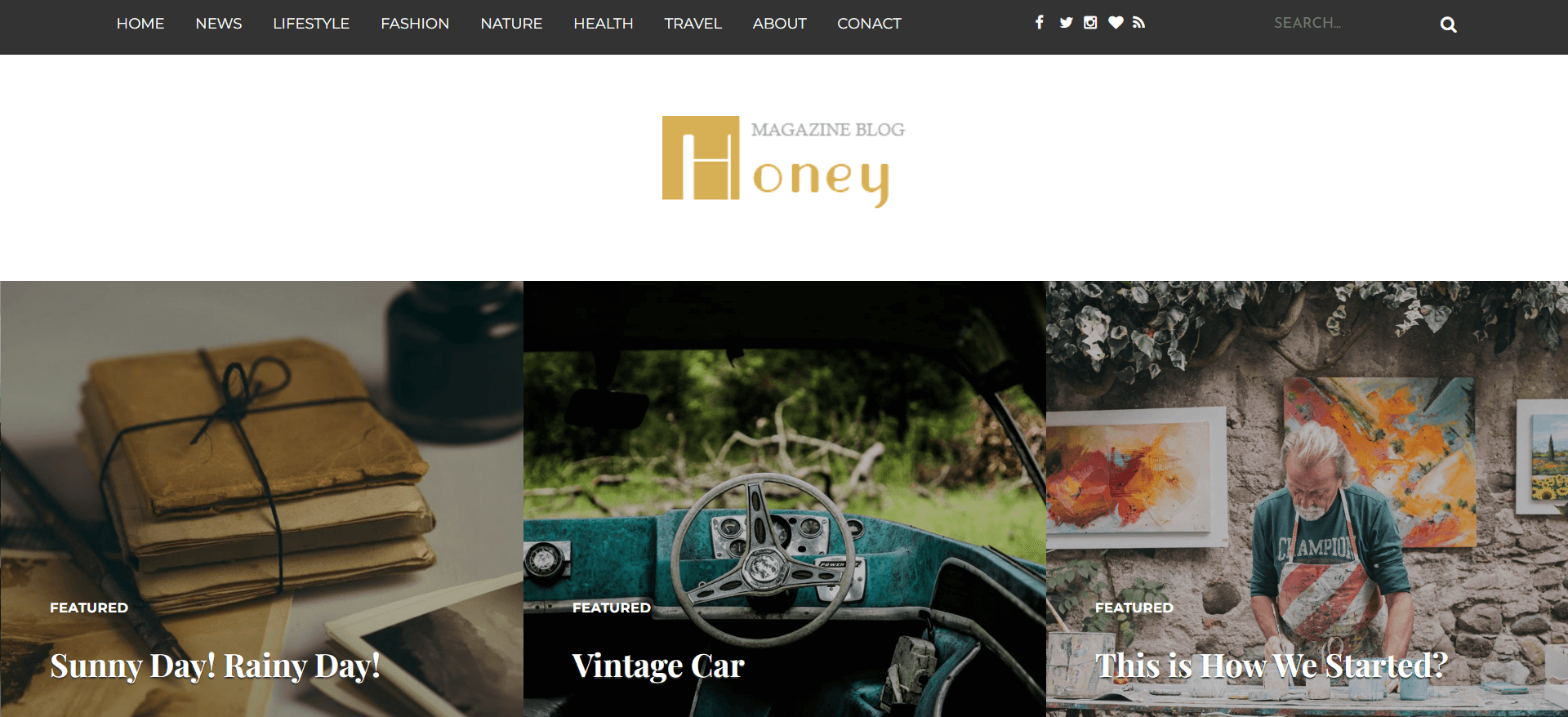 honey blog template