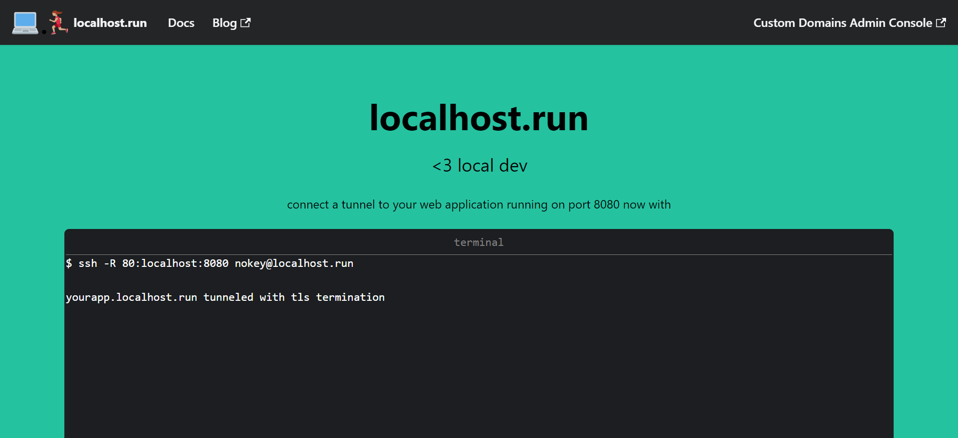 localhost run