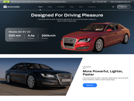 automobile web template