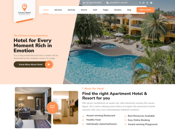 10+ Template Website Hotel & Villa Gratis Desain Terbaik