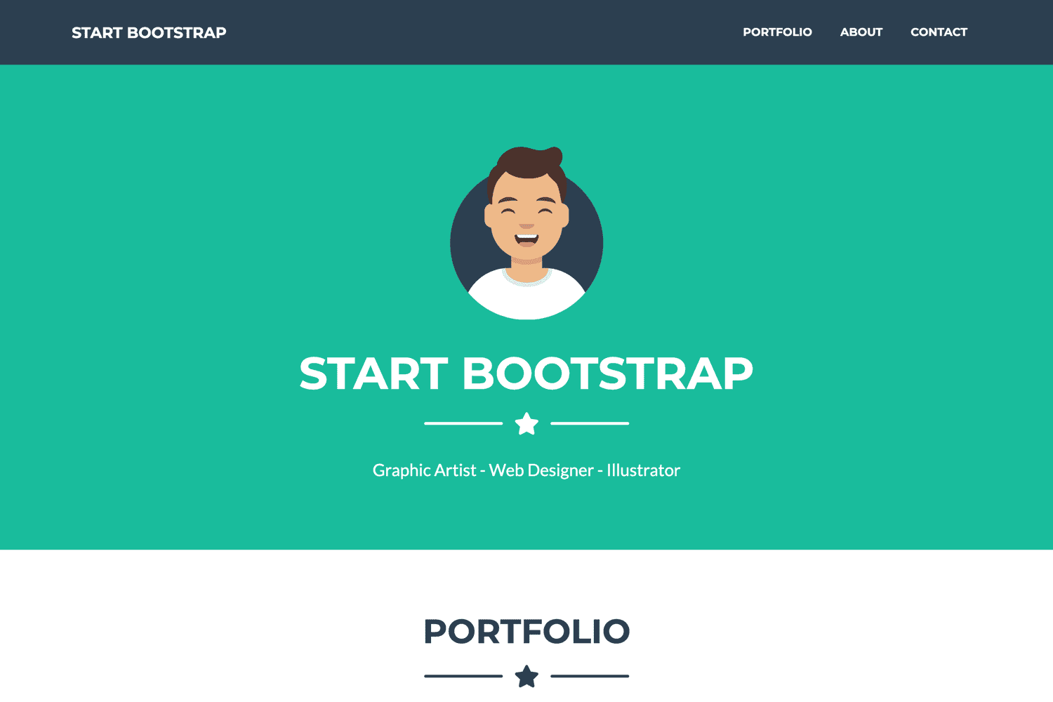 template landing page website