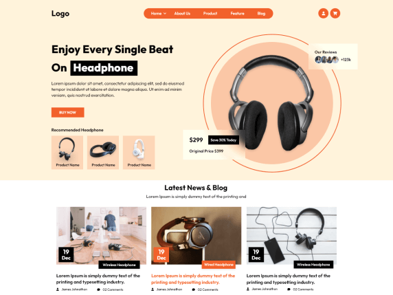 template landing page ecommerce