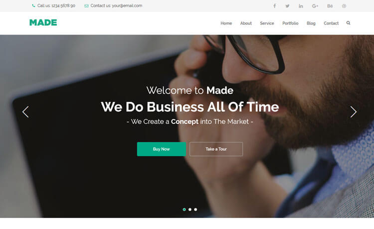 A Free Business HTML5 Template with Bootstrap 3