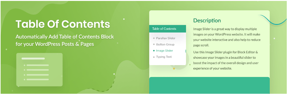 table of content block