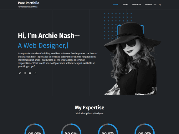 template website portfolio gratis