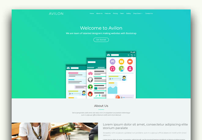 free html landing page templates