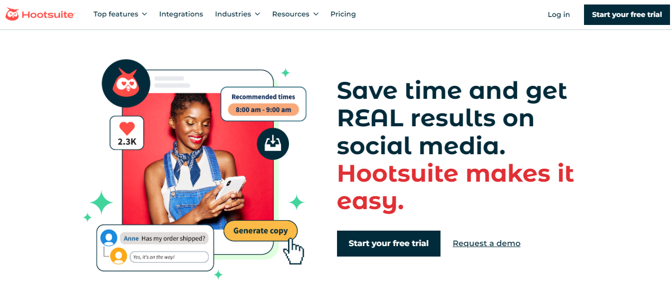 website b2b hootsuite