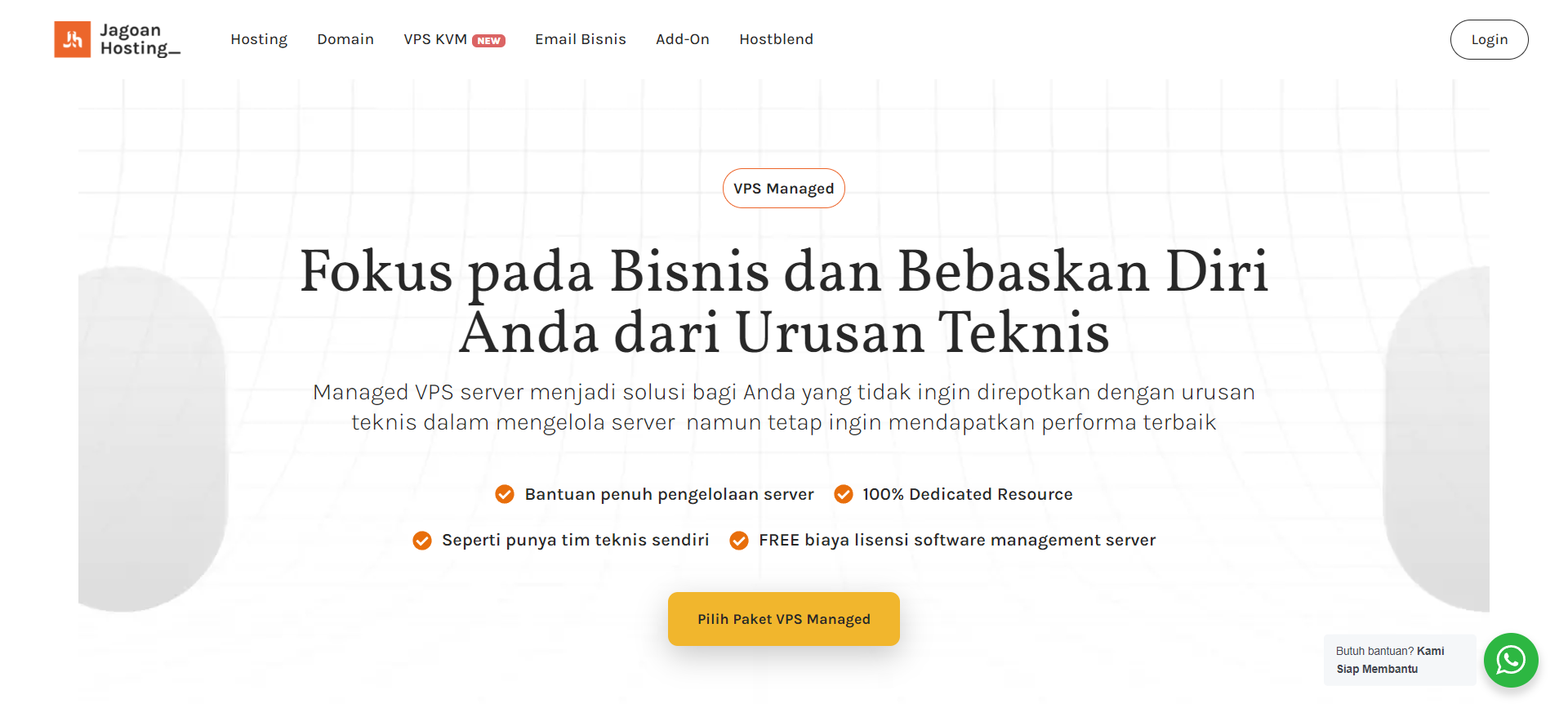 VPS untuk bisnis bebas urusan teknis