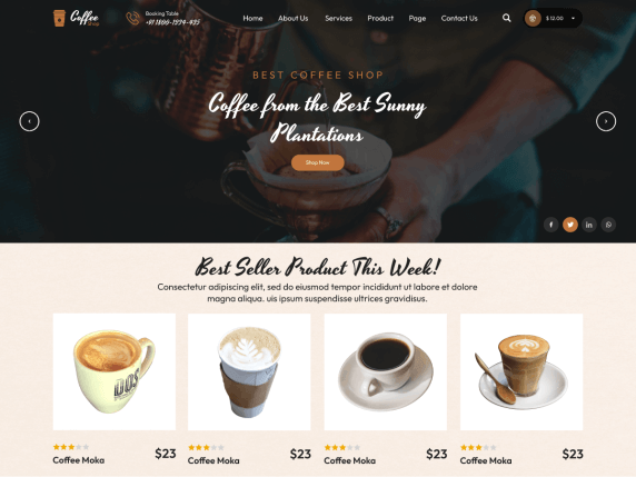 Template Website Coffee Shop