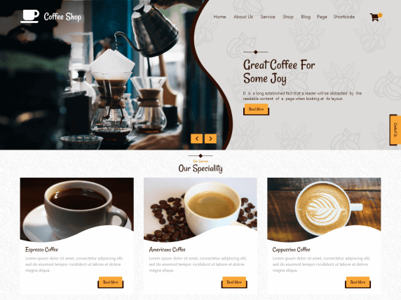 Template Website Coffee Shop