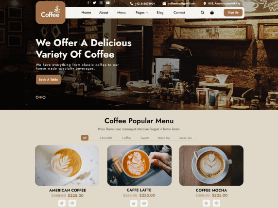 Template Website Coffee Shop