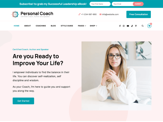 template website personal