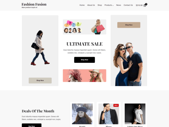 contoh landing page fashion