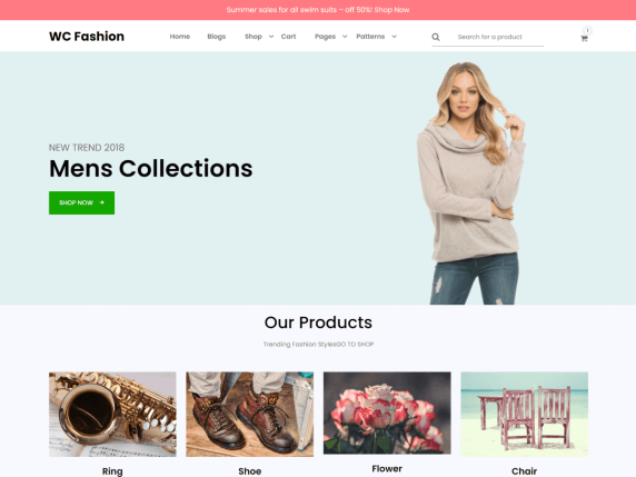 contoh landing page fashion