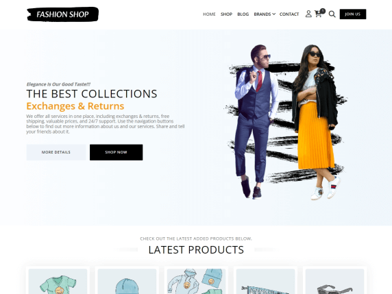 contoh landing page fashion