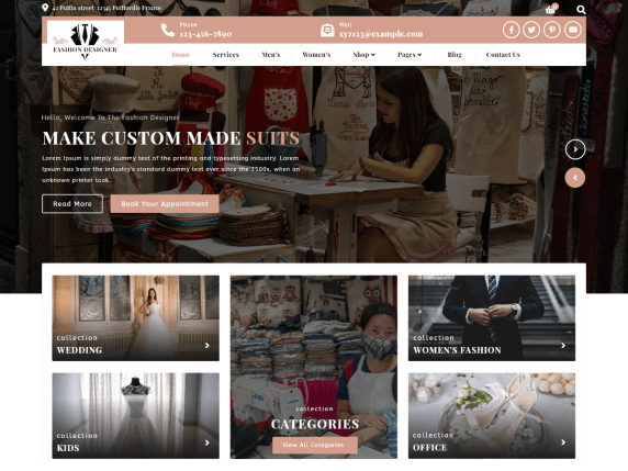 contoh landing page fashion